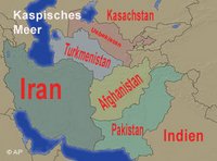 Karte Zentralasiens; Foto: AP