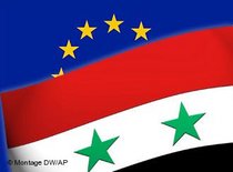 Flaggen von EU und Syrien, Montage; Foto: DW/AP
