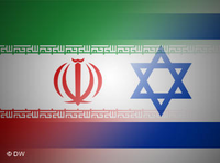 Iranische und israelische Flagge; Montage: Peter Steinmetz 