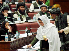 Abstimmung im afghanischen Parlament; Foto: dpa