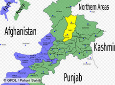 Karte des Swat-Tals in Pakistan; Foto: GFDL/DW