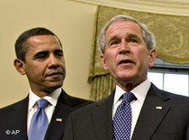 George W. Bush und Barack Obama; Foto: AP