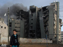 Ein zerstörtes Gebäude der Hamas im Gazastreifen; Foto: AP