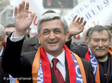 Armeniens Präsident Sersch Sarkisjan; Foto: dpa