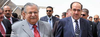 Maliki und Talabani in der autonomen Region Kurdistan; Foto: dpa