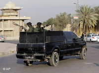 Privater Sicherheitsdienst auf Patrouille in Bagdad; Foto: AP