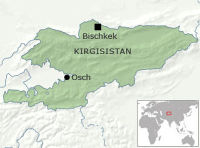 Karte von Kirgistan; Quelle: DW