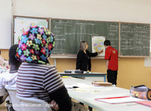 Schüler mit Migrantionshintergrund in einer Leipziger Schule; Foto: AP