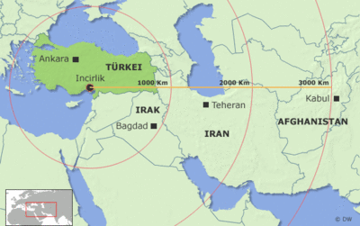Karte des Mittleren Ostens; Foto: DW