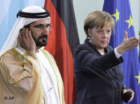 Merkel und al-Maktoum; Foto: AP