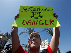 Demonstration gegen religiösen Einfluss in Beirut; Foto: AP