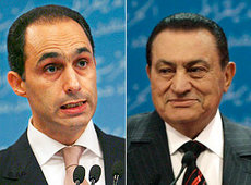 Gamal und Husni Mubarak; Foto: AP/DW