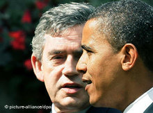 Gordon Brown und Barack Obama; Foto: dpa 