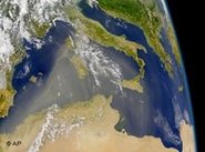 Satellitenaufnahme der Mittelmeeranrainer-Staaten, Foto: AP