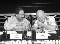 Dan Bar-On (rechts) und Sami Adwan; Foto: &amp;copy Unacitta.it