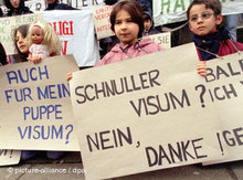 Kinder-Demonstration gegen Visumspflicht in Hamburg; Foto: dpa