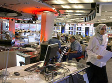 Arabisches TV-Studio; Foto: dpa