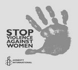 Logo des amnesty-Berichts: stop violence against women
