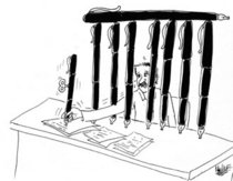 Karikatur aus Marokko gegen die Zensur