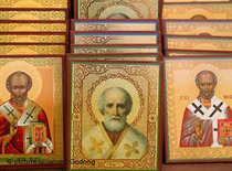 Ikonen des Heiligen Nikolaus in Anatolien; Foto: picture-alliance/Godong