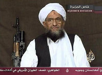 Videobotschaft von Bin Laden Stellvertreter El Sawahiri; Foto: Al-Jazeera