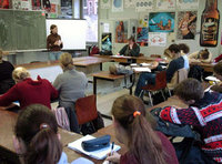Klasszimmer mit Schülern; Foto: dpa