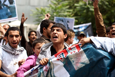 Demonstranten in Kabul; Foto: Iason Athanasiadis 