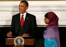 US-Präsident Obama lädt Muslime aus Politik und Gesellschaft anlässlich des Fastenmonats Ramadan ins Weiße Haus; Foto: AP