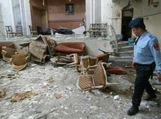 Tatort nach dem Selbstmordattentat in Casablanca; Foto: AP