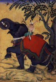 Akbar bändigt einen Elefanten; Quelle: Wikipedia