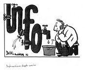 Karikatur von Chedly Belkhamsa aus Tunesien