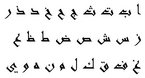 Arabisches Alphabet in Andalus-Schrift