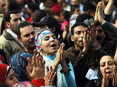 محتجون  في القاهرة، الصورة ا.ب