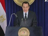 مبارك في خطاب ما قبل السقوط، الصورة أ.ب