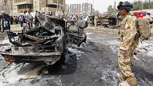 موقع تفجير إرهابي في بغداد، الصورة أ ب
