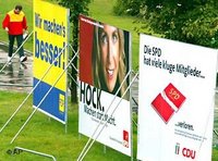 لوحات دعائية للانتخابات بلدية ألمانية، الصورة: ا.ب