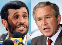 الرئيسان الأمريكي جورج بوش والإيراني أحمد نجاد، الصورة: أ ب