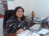 المحامية زينب الغنيمي، مديرة مركز الأبحاث والاستشارات القانونية للمرأة في غزة، الصورة كينيت روت