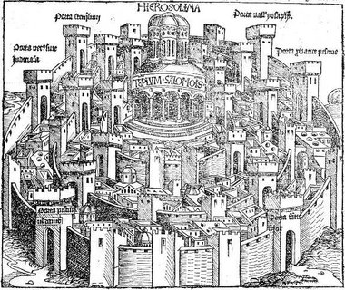 صورة للقدس، عام 1493، الصورة ويكيبيديا 