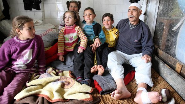 Syrische Flüchtlinge in Saadnayel in der Bekaa-Ebene; Foto: Reuters