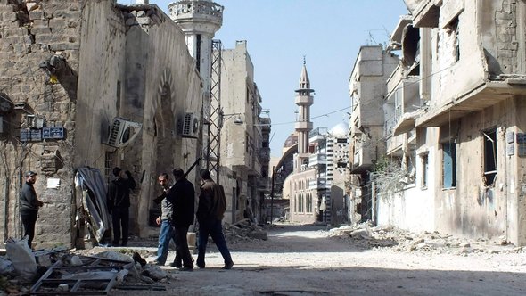 Zerstörungen in der zentralsyrischen Stadt Homs; Foto: 