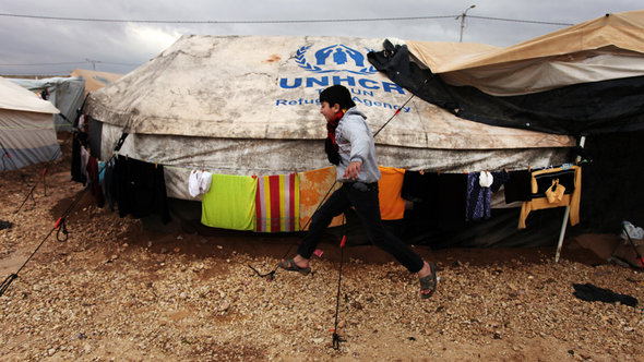Syrisches Flüchtlingscamp Zaatari in Jordanien; Foto: AP