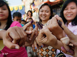 Wahlen in Indonesien im Jahr 2009; Foto: AP