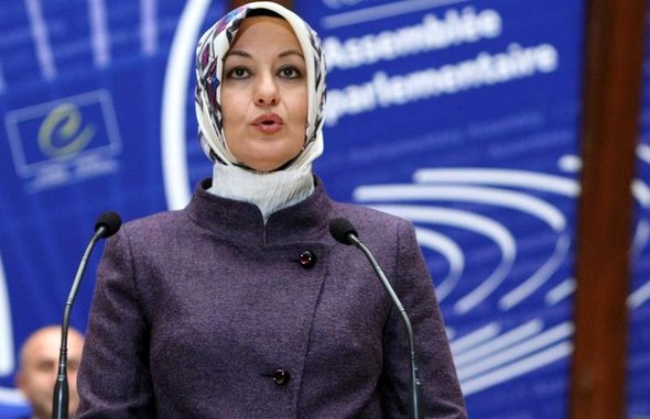 Hayrünnisa Gül während einer Rede vor dem Europarat, Foto: AP