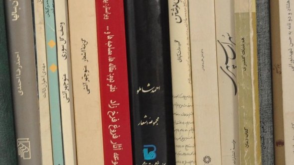 Bücher von iranischen Schriftstellern; Foto: DW