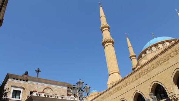 Moschee und Kirche in Beirut; Foto: DW