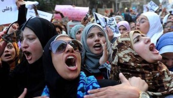 Frauenprotest in Kairo; Foto: dpa