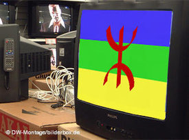 Amazigh symbol on a TV screen (photo: DW)