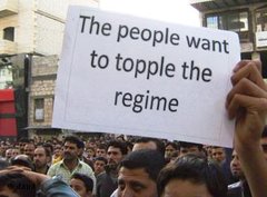 Proteste in der syrischen Stadt Banyas; Foto: AP