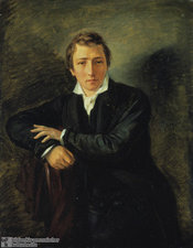 Heinrich Heine, painted by Moritz Daniel Oppenheim (photo: Bildarchiv Preussischer Kulturbesitz)